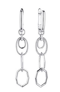 Серьги из серебра Silver Sky CZ-E03374-X-W-X