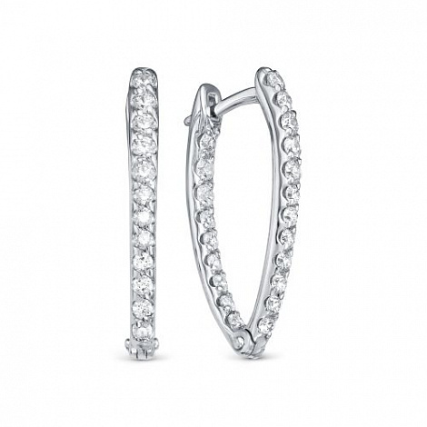 Серьги из серебра АЛЬКОР 02-1576/00КЦ-00