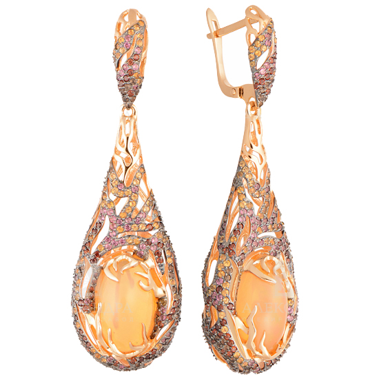 Серьги с бриллиантом АЛЕКСАНДРА 8021479