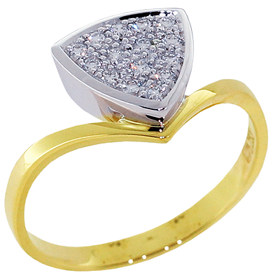 Кольцо с бриллиантом Арт-Модерн 010550-Ж/Б