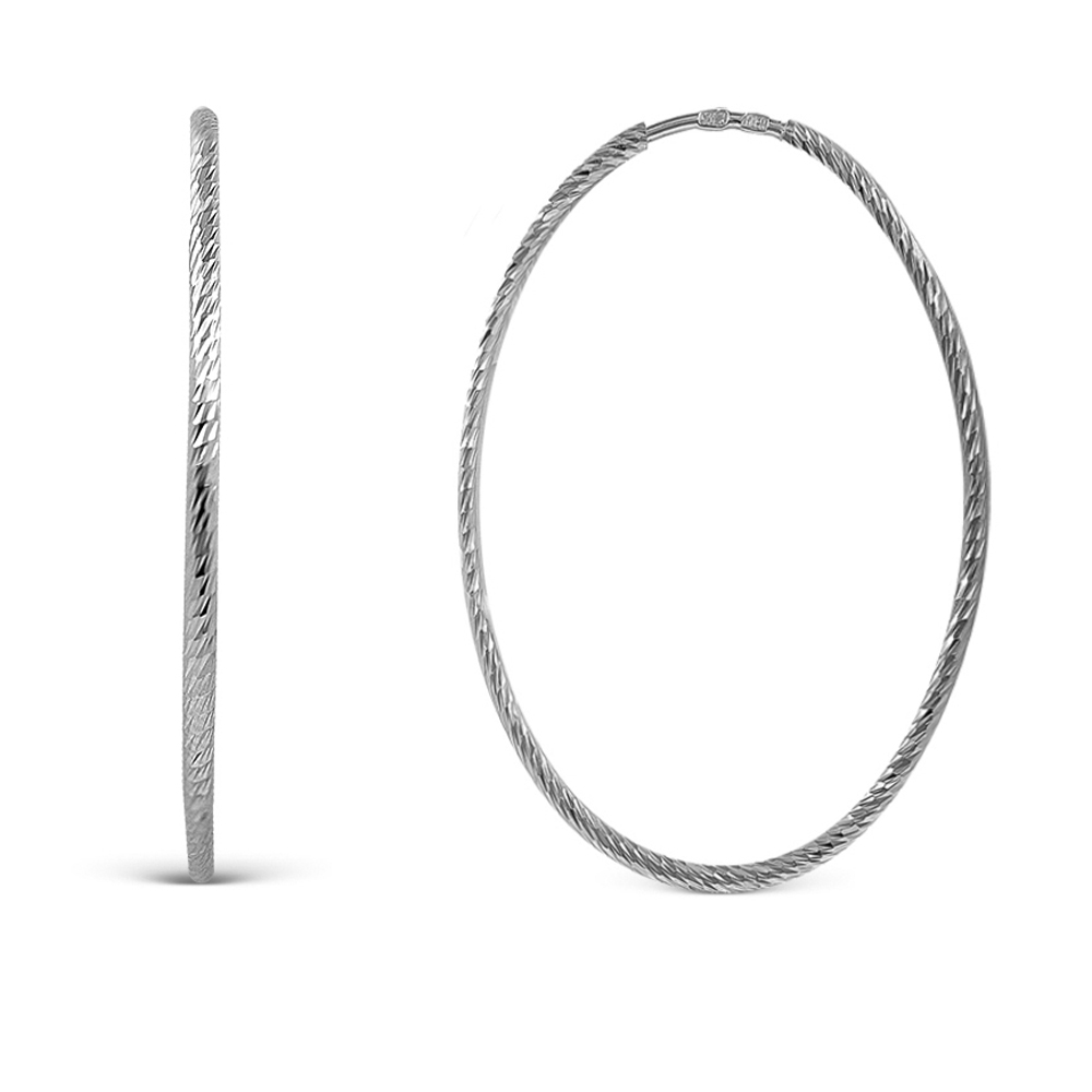 Серьги кольца из серебра Сильвер Лайн с727ар