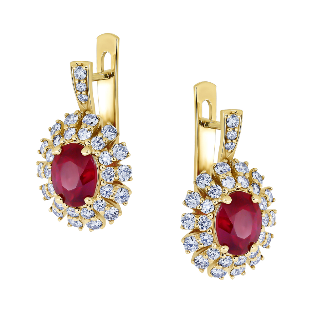 Серьги с бриллиантом 5577945 R