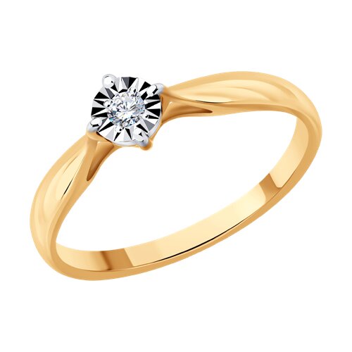 Кольцо помолвочное с бриллиантом SOKOLOV 1011492 №25 1092