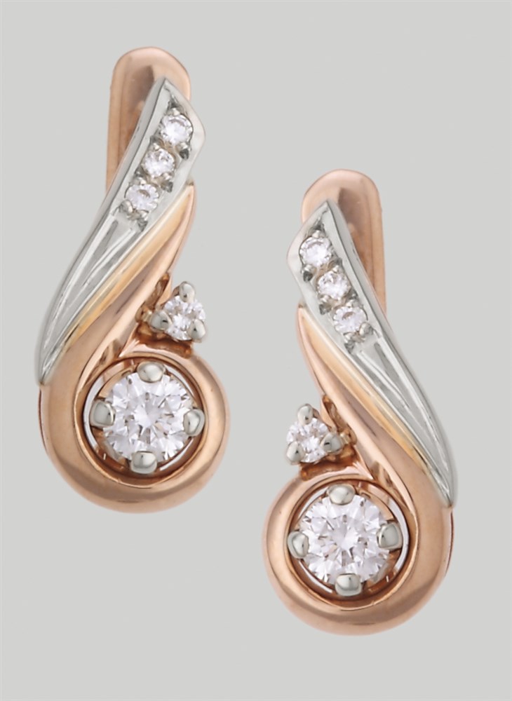 Серьги с бриллиантом МЭЮЗ 35373