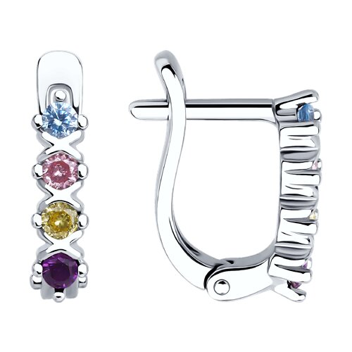 Серьги детские из серебра SOKOLOV 94-120-02172-1