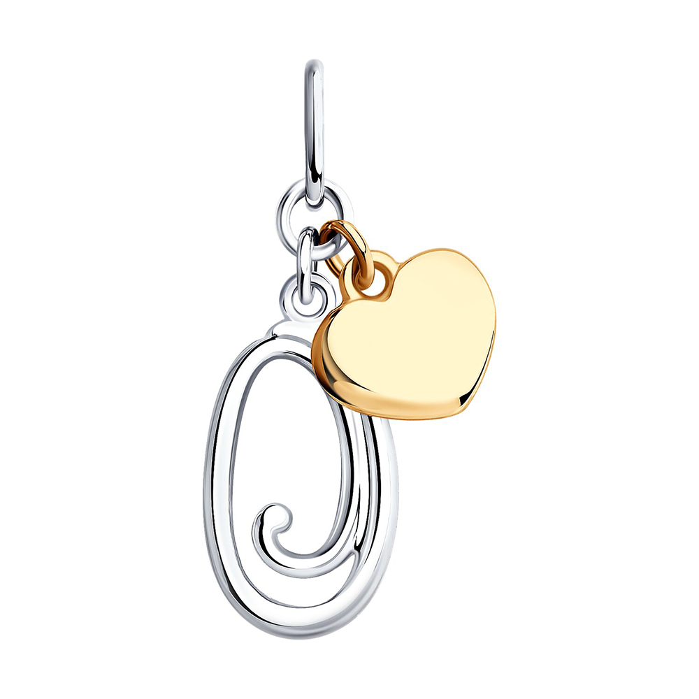 Подвеска буква из серебра SOKOLOV 94031923