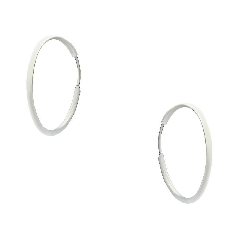 Серьги кольца из серебра Золотник 21-003-родий