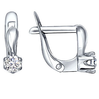 Серьги детские из серебра SOKOLOV 94020399