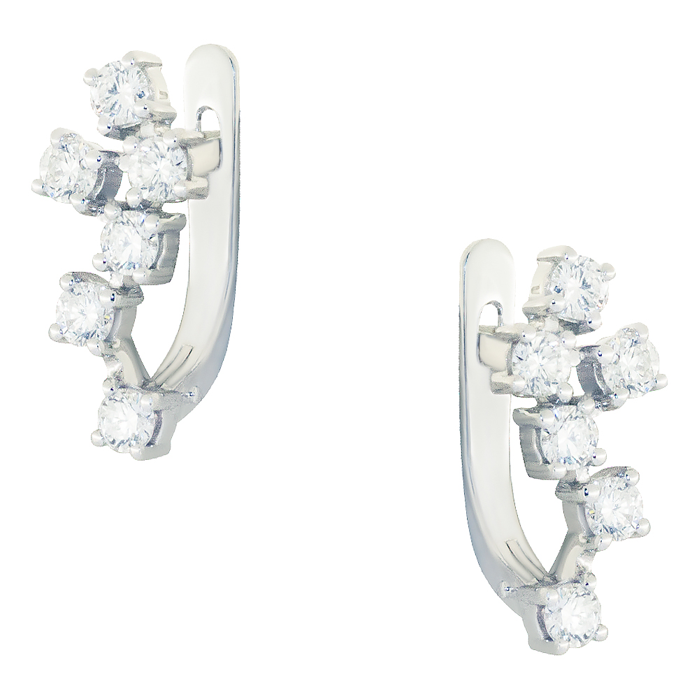 Серьги с бриллиантом МЭЮЗ 74909