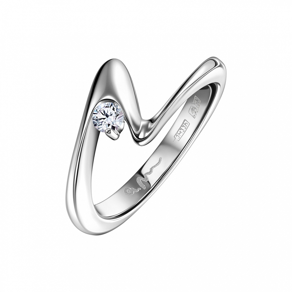 Кольцо с бриллиантом Арт-Модерн 010161