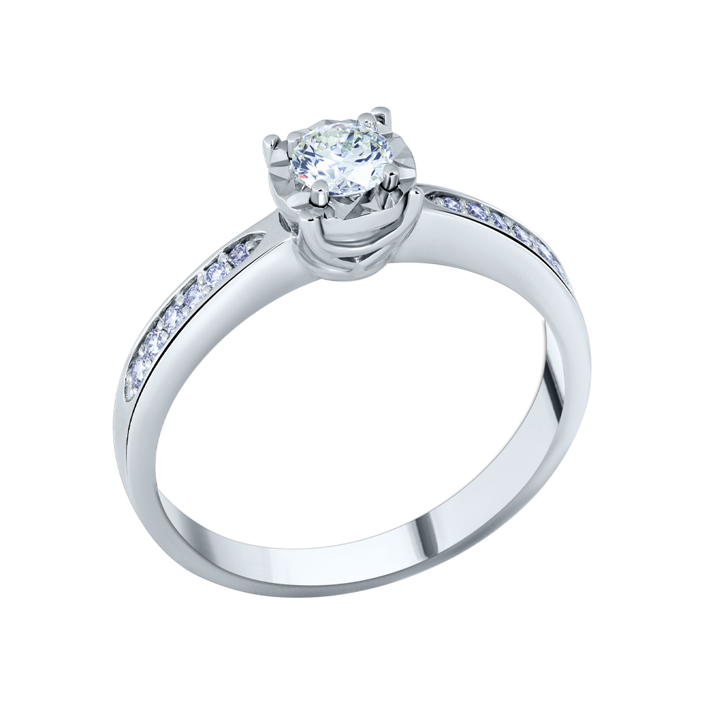 Кольцо помолвочное с бриллиантом ГАЛЕРЕЯ ЭКСКЛЮЗИВА 4510358