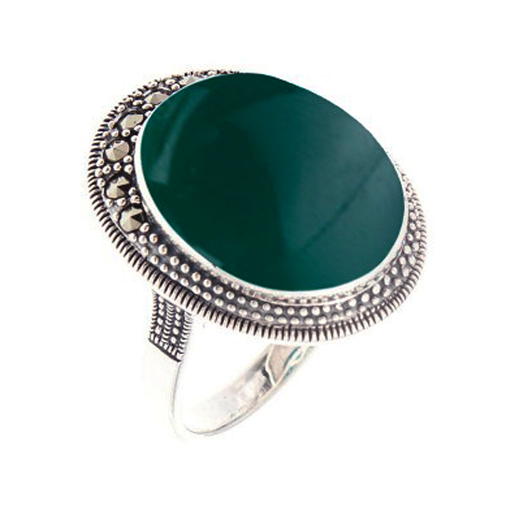 Кольцо из серебра Марказит HR560