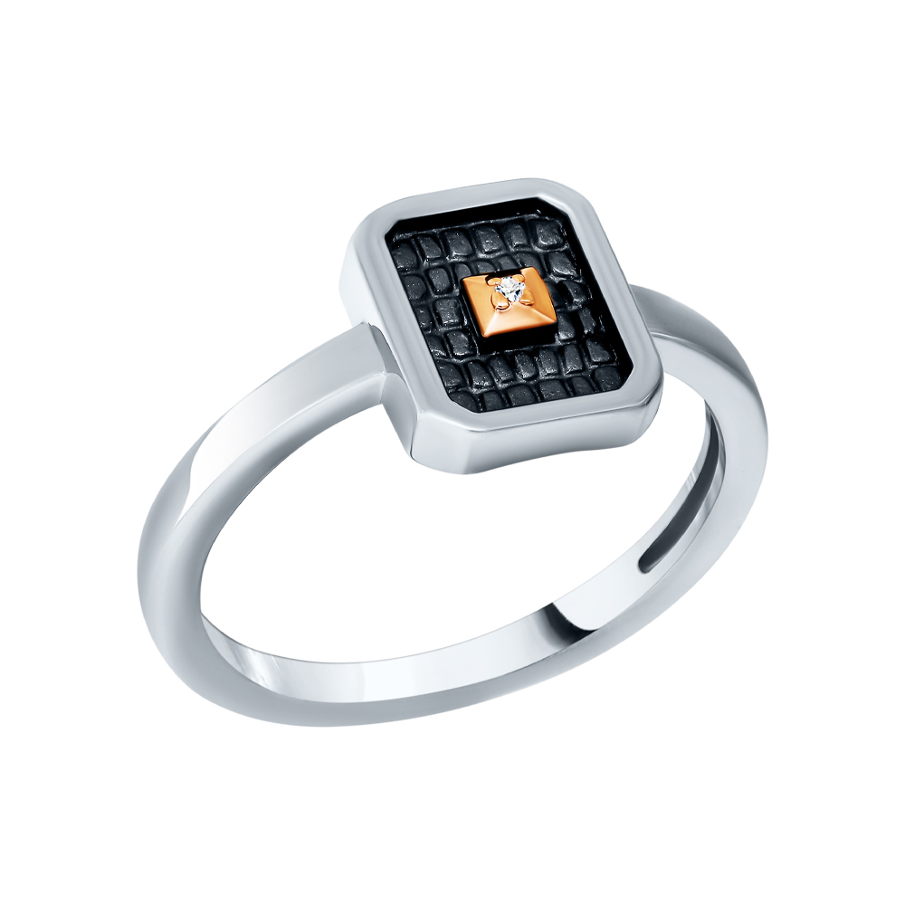 Кольцо из серебра АЛЬКОР 01-3385/000Б-17