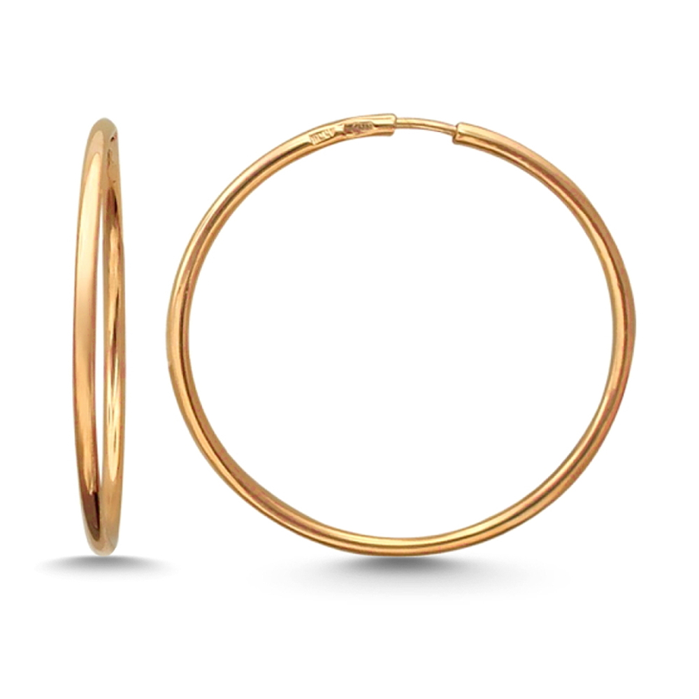 Серьги кольца из серебра Сильвер Лайн с721п