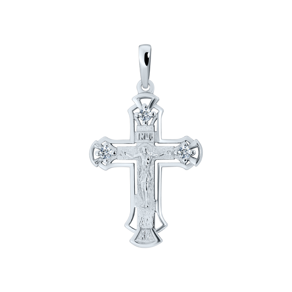 Подвеска крест из серебра SOKOLOV 94-131-00818-1