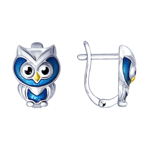 Серьги детские из серебра SOKOLOV 94023129