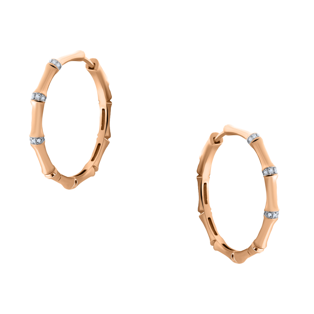 Серьги кольца с бриллиантом GRANT 0601684