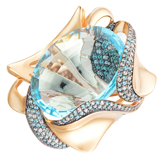 Кольцо с бриллиантом АЛЕКСАНДРА КЛ3391