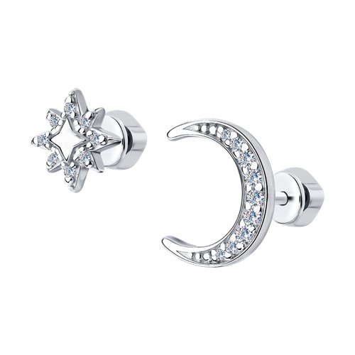 Серьги пуссеты из серебра SOKOLOV 94023965