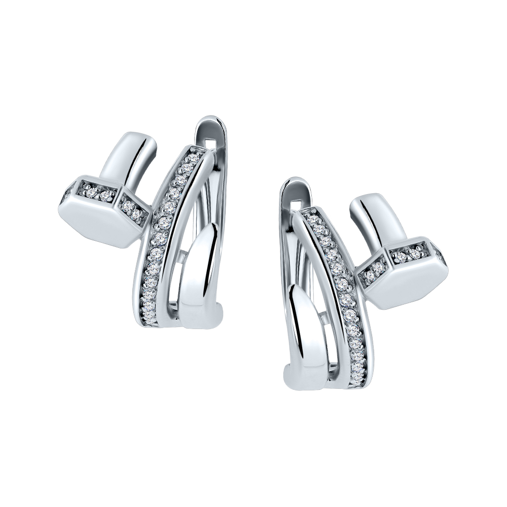 Серьги из серебра DEL'TA с1205610