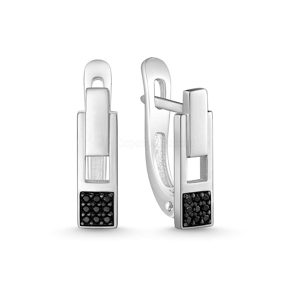 Серьги из серебра Серебро России С-7330чр416