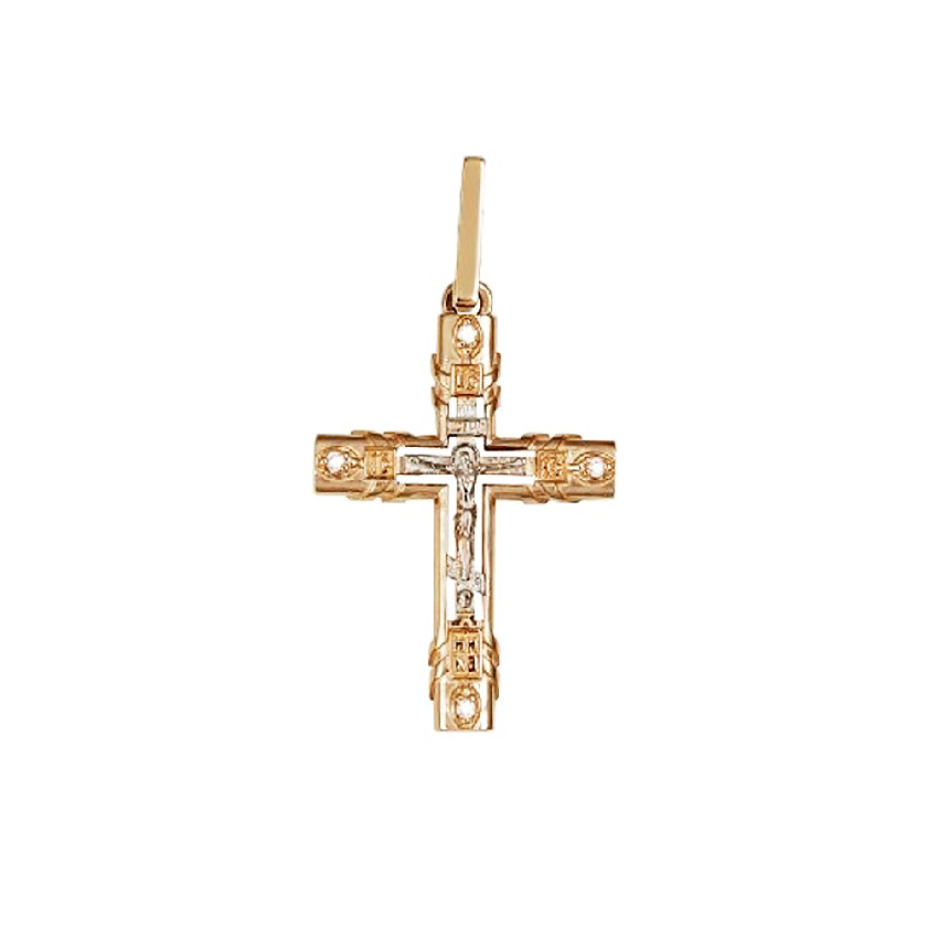 Подвеска крест из золота Аврора 75077