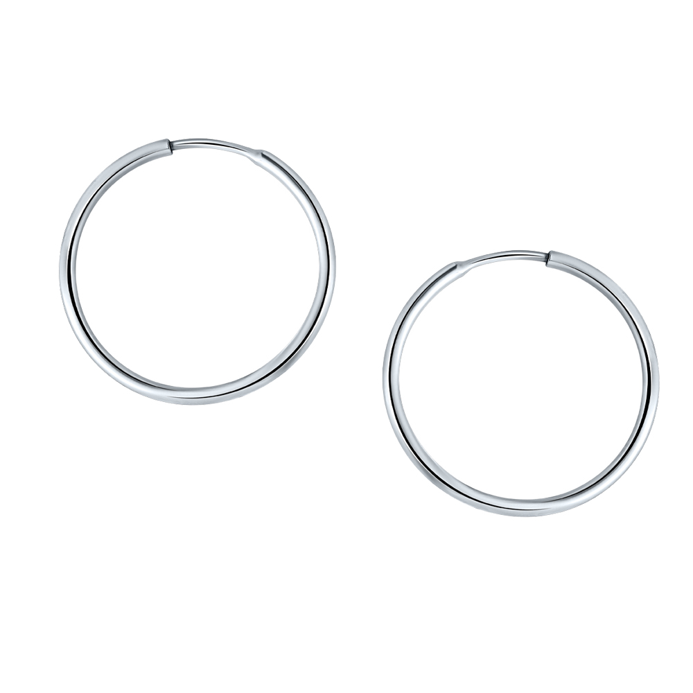 Серьги кольца из серебра Золотник 21-003