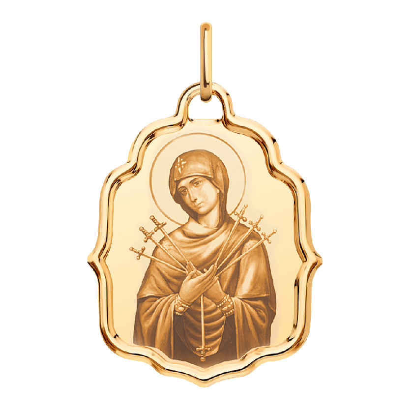 Подвеска икона из золота Атолл 3121