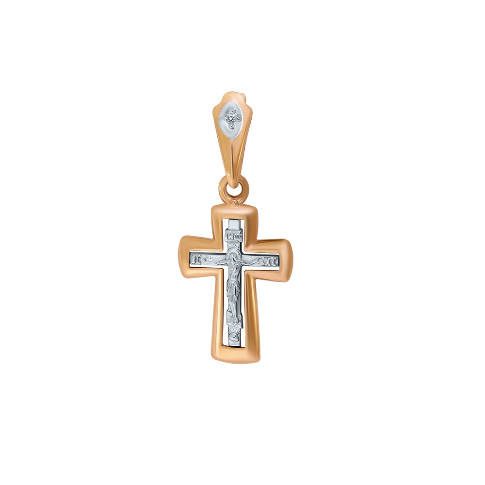 Подвеска крест с бриллиантом SOKOLOV 1120080 №23 141