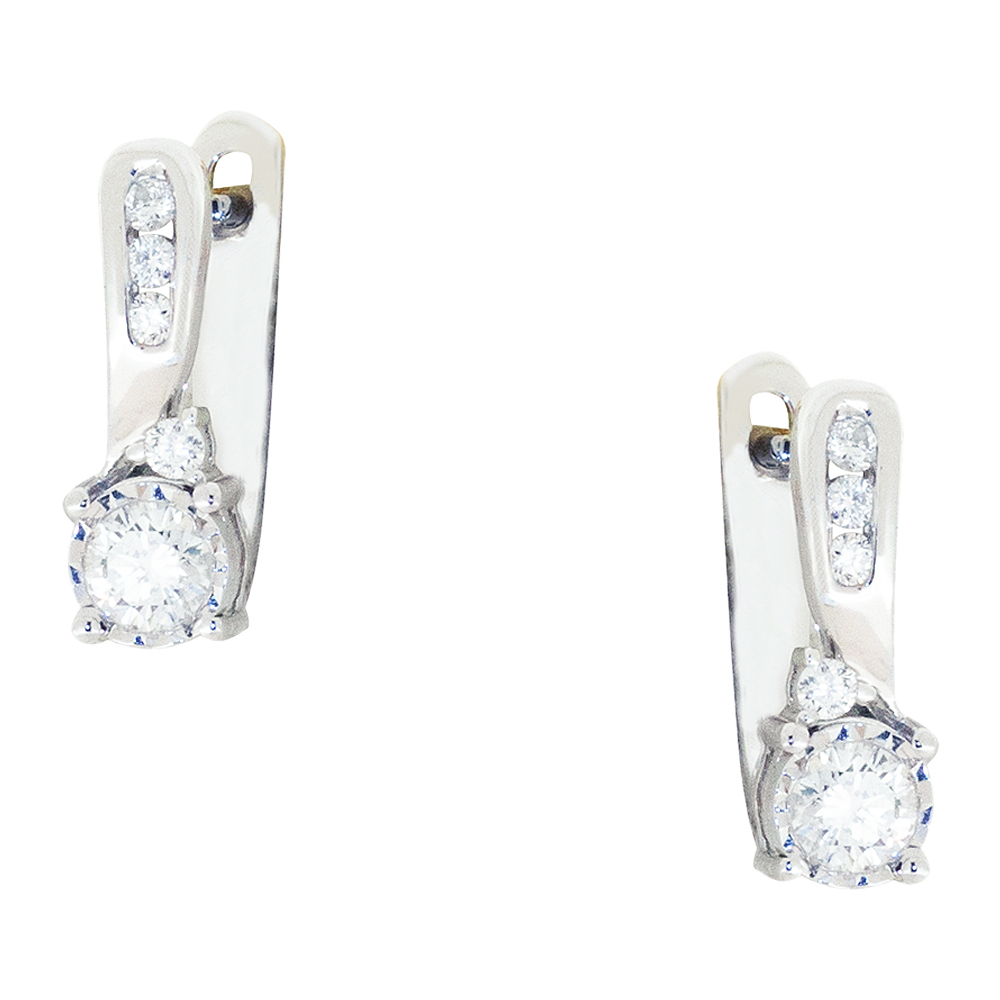 Серьги с бриллиантом Бриант EW46351D