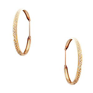 Серьги кольца из серебра Остров сокровищ 23-30-23з