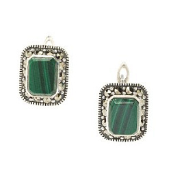Серьги из серебра Марказит HE226