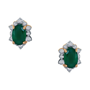 Серьги пуссеты из золота Maskom 201-714_gag-201