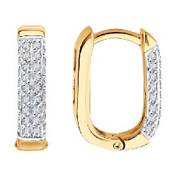 Серьги с бриллиантом SOKOLOV 1022320 №24 34