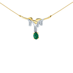 Колье с бриллиантом Бриант NY1020E