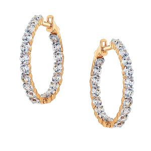 Серьги кольца из золота MAGIC STONES 002-0790-0001-011