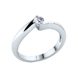 Кольцо помолвочное с бриллиантом Арт-Модерн 01089