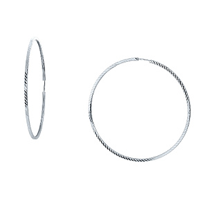 Серьги кольца из серебра Аврора 82047