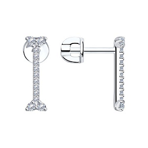 Серьги пуссеты из серебра SOKOLOV 94024197