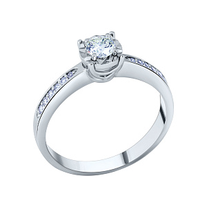 Кольцо помолвочное с бриллиантом ГАЛЕРЕЯ ЭКСКЛЮЗИВА 4510358