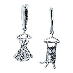 Серьги из серебра СБ0006-Ч