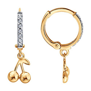 Серьги детские из золота SOKOLOV 0201039