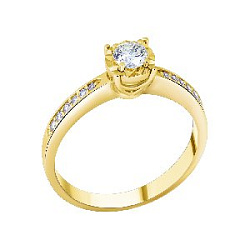 Кольцо помолвочное с бриллиантом ГАЛЕРЕЯ ЭКСКЛЮЗИВА 5510358d