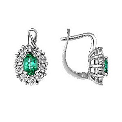 Серьги с бриллиантом 2043E-W11