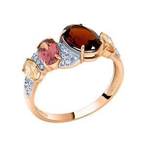 Кольцо из золота Гранат 11802743