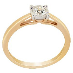 Кольцо помолвочное с бриллиантом Бриант RRI18607D