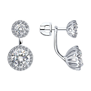 Серьги пуссеты из серебра SOKOLOV 94021435