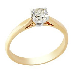 Кольцо помолвочное с бриллиантом ГАЛЕРЕЯ ЭКСКЛЮЗИВА 3515098