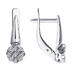 Серьги с бриллиантом SOKOLOV 52-220-01297-1 №23 17