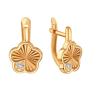 Серьги детские из золота KARATOV Т10262Г931